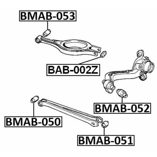 BAB-002Z - Control Arm-/Trailing Arm Bush 