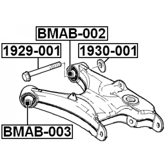 BMAB-003 - Control Arm-/Trailing Arm Bush 