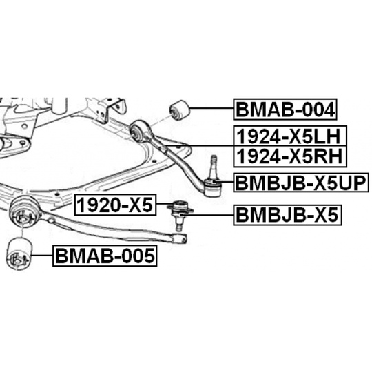 BMAB-005 - Control Arm-/Trailing Arm Bush 