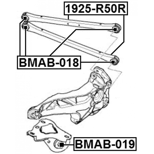 BMAB-018 - Control Arm-/Trailing Arm Bush 