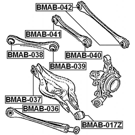 BMAB-036 - Control Arm-/Trailing Arm Bush 