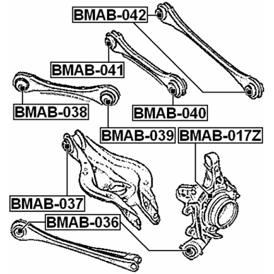 BMAB-038 - Control Arm-/Trailing Arm Bush 