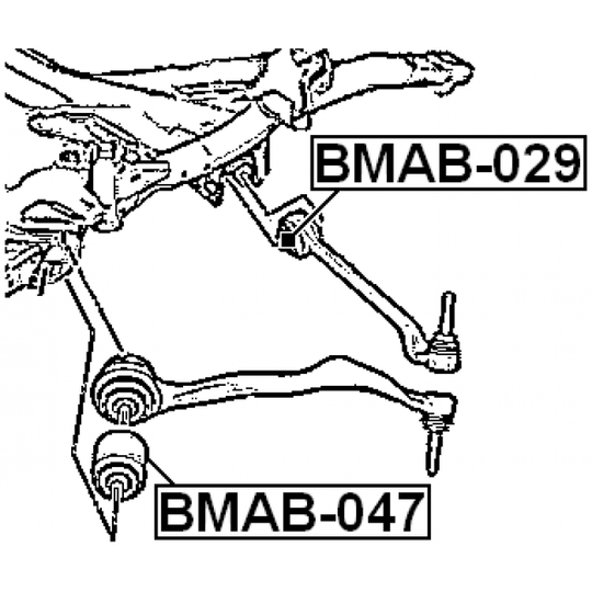 BMAB-047 - Control Arm-/Trailing Arm Bush 