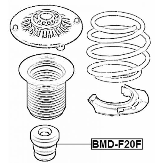 BMD-F20F - Rubber Buffer, suspension 