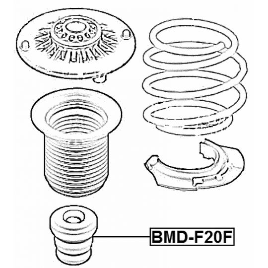 BMD-F20F - Gummibuffert, fjädring 