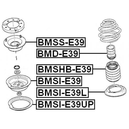 BMSHB-E39 - Protective Cap/Bellow, shock absorber 