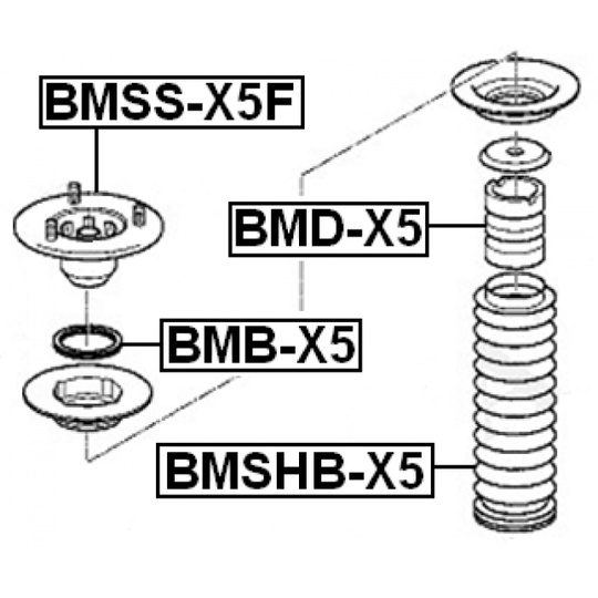 BMSHB-X5 - Protective Cap/Bellow, shock absorber 