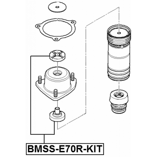 BMSS-E70R-KIT - Iskunvaimentimen hela 