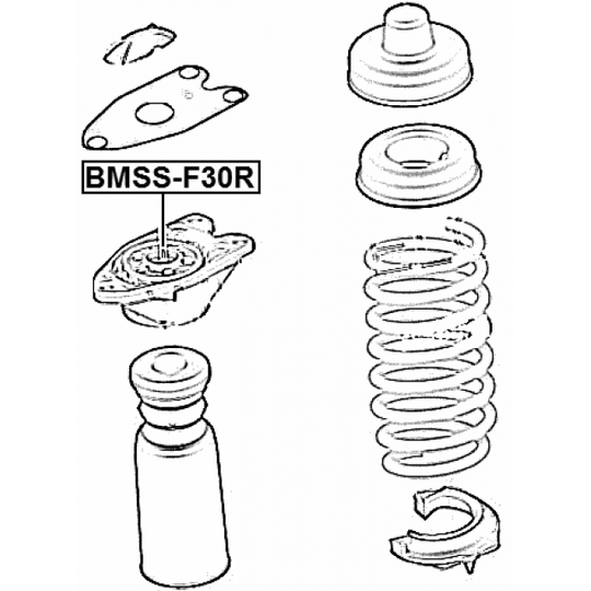 BMSS-F30R - Mounting, shock absorbers 