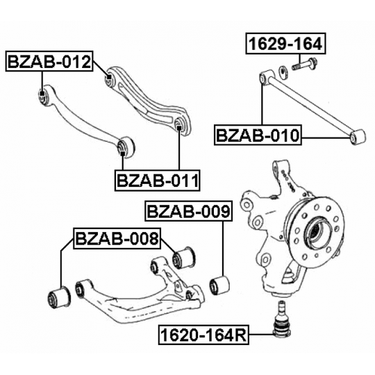 BZAB-008 - Control Arm-/Trailing Arm Bush 