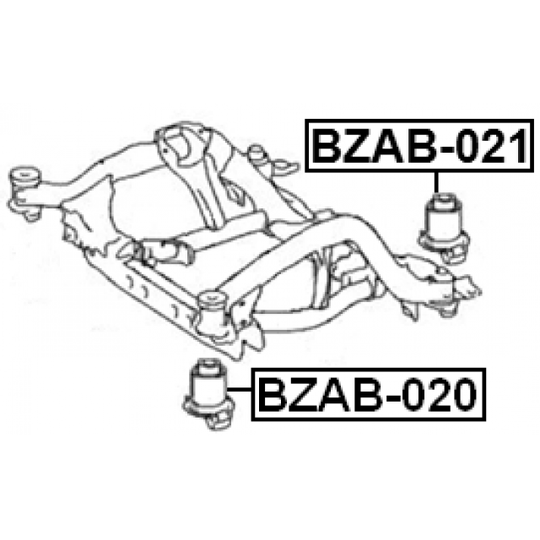 BZAB-020 - Upphängning, axelstomme 