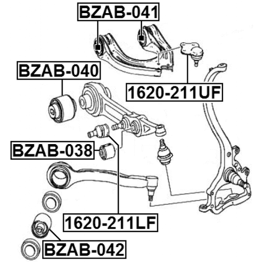 BZAB-040 - Control Arm-/Trailing Arm Bush 