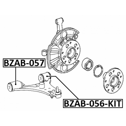 BZAB-056-KIT - Control Arm-/Trailing Arm Bush 
