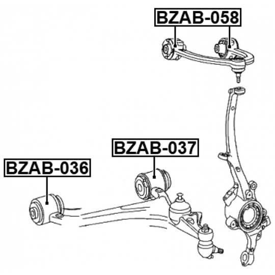 BZAB-058 - Control Arm-/Trailing Arm Bush 
