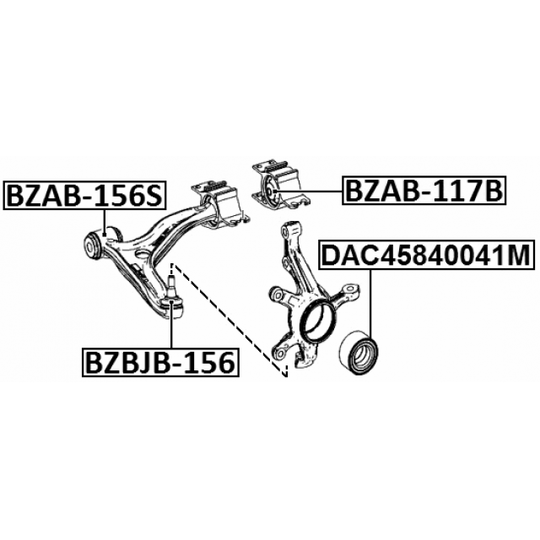 BZAB-117B - Control Arm-/Trailing Arm Bush 