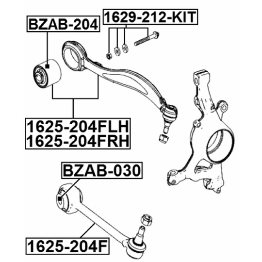 BZAB-204 - Control Arm-/Trailing Arm Bush 