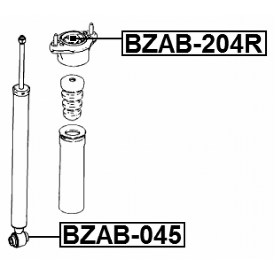 BZAB-204R - Bush, shock absorber 