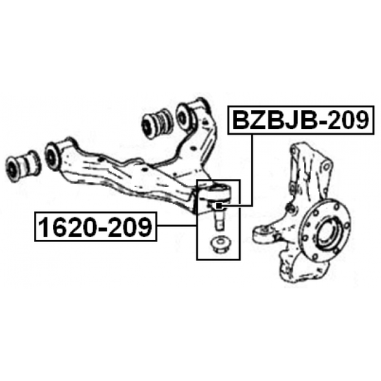 BZBJB-209 - Reparationssats, bär-/styrled 
