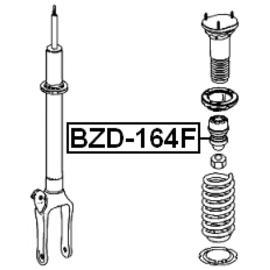 BZD-164F - Gummibuffert, fjädring 