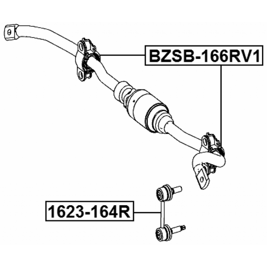 BZSB-166RV1 - Bussning, krängningshämmare 