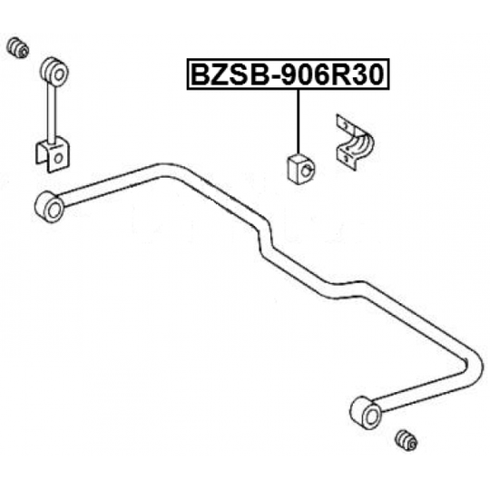 BZSB-906R30 - Bearing Bush, stabiliser 