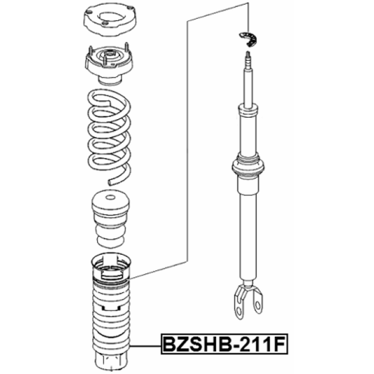 BZSHB-211F - Protective Cap/Bellow, shock absorber 