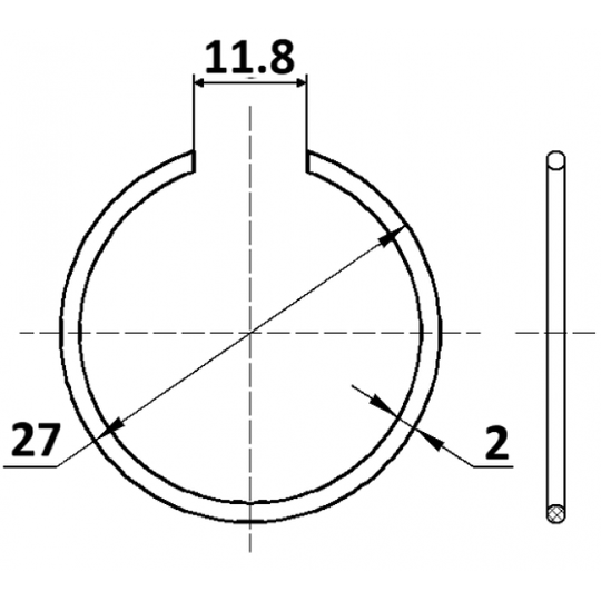 CC-1-27X2 - Mounting Set, drive shaft bellow 