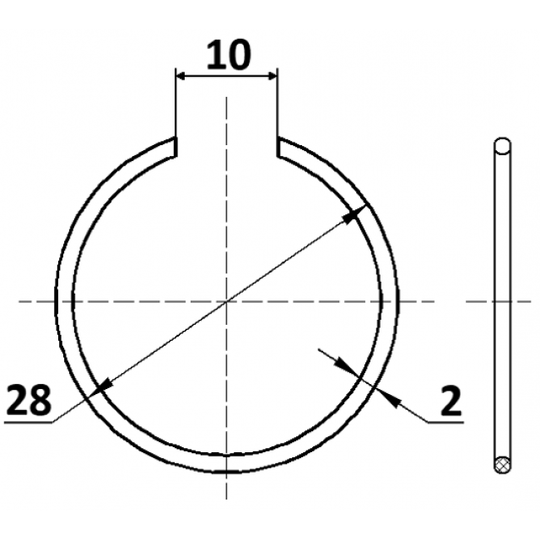 CC-1-28X2 - Mounting Set, drive shaft bellow 