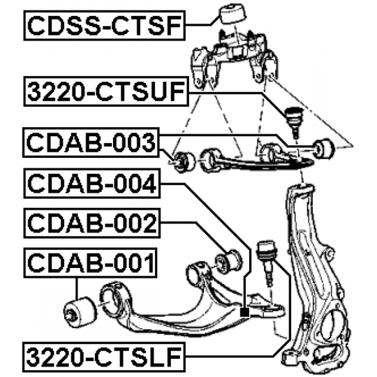 CDAB-002 - Control Arm-/Trailing Arm Bush 