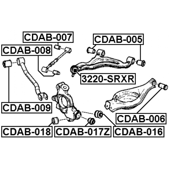 CDAB-005 - Control Arm-/Trailing Arm Bush 