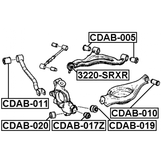 CDAB-010 - Control Arm-/Trailing Arm Bush 