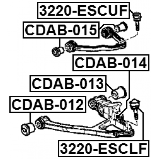 CDAB-015 - Control Arm-/Trailing Arm Bush 