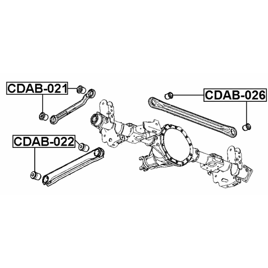 CDAB-021 - Control Arm-/Trailing Arm Bush 