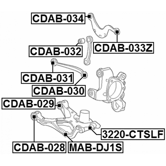 CDAB-029 - Control Arm-/Trailing Arm Bush 