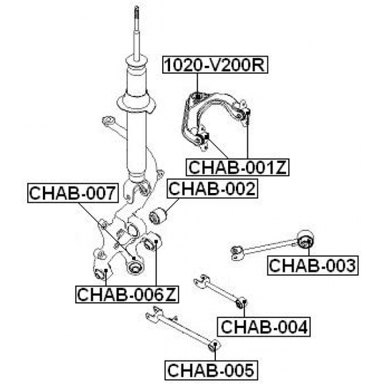 CHAB-004 - Control Arm-/Trailing Arm Bush 