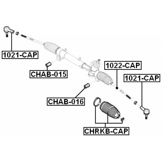 CHAB-016 - Mounting, steering gear 