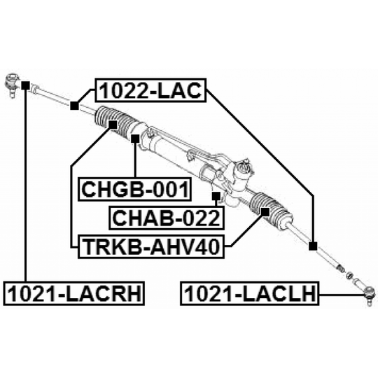 CHAB-022 - Mounting, steering gear 