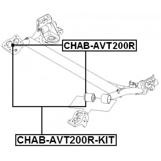 CHAB-AVT200R-KIT - Upphängning, axelstomme 