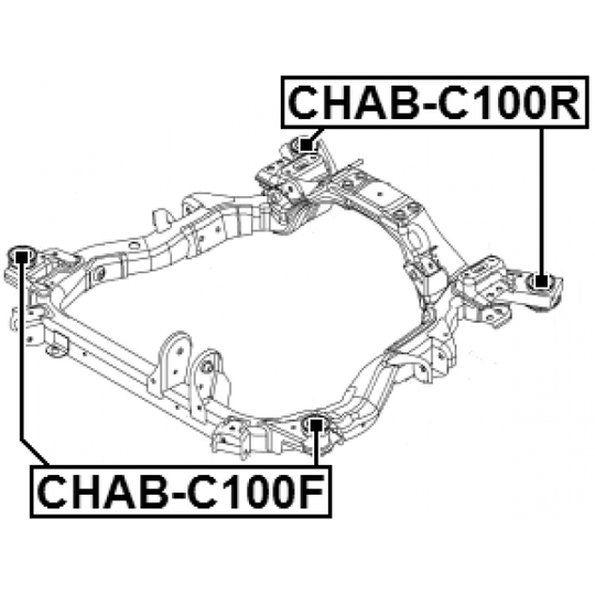 CHAB-C100F - Mounting, axle beam 