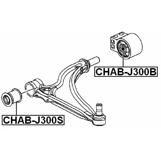 CHAB-J300B - Control Arm-/Trailing Arm Bush 
