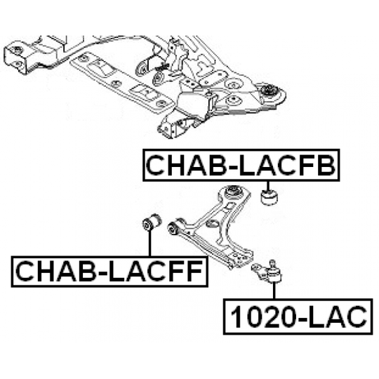 CHAB-LACFB - Control Arm-/Trailing Arm Bush 