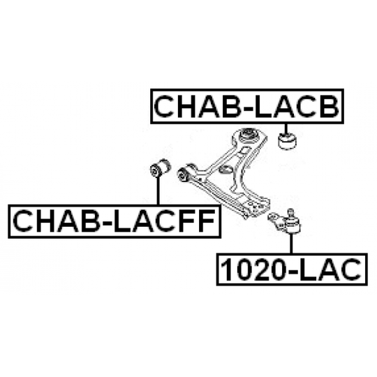 CHAB-LACFF - Control Arm-/Trailing Arm Bush 