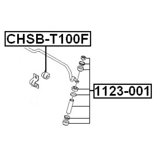 CHSB-T100F - Bearing Bush, stabiliser 