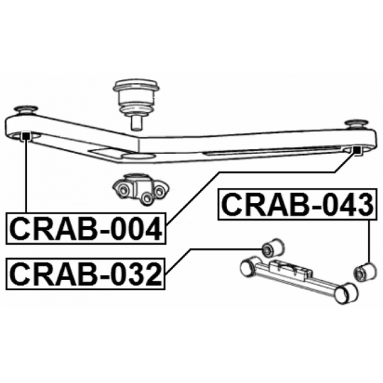 CRAB-004 - Control Arm-/Trailing Arm Bush 
