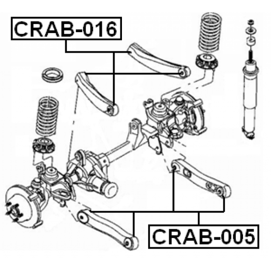 CRAB-005 - Control Arm-/Trailing Arm Bush 