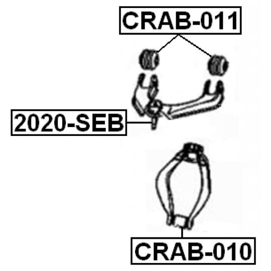 CRAB-011 - Control Arm-/Trailing Arm Bush 