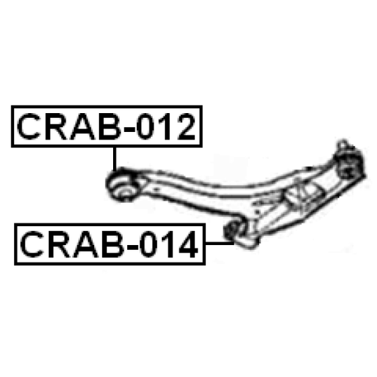 CRAB-012 - Control Arm-/Trailing Arm Bush 