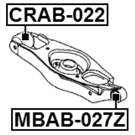 CRAB-022 - Control Arm-/Trailing Arm Bush 