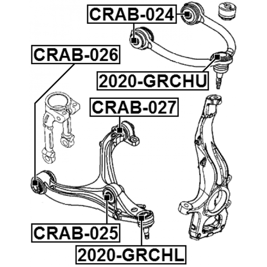 CRAB-026 - Control Arm-/Trailing Arm Bush 