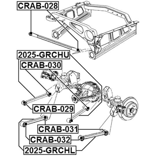 CRAB-032 - Control Arm-/Trailing Arm Bush 